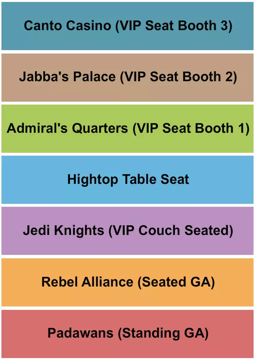 REBEL SCUM BURLESQUE Seating Map Seating Chart