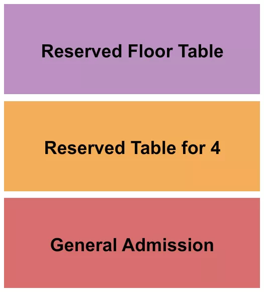 THE BASEMENT EAST NASHVILLE GA TABLE 4 FLR T 4 Seating Map Seating Chart