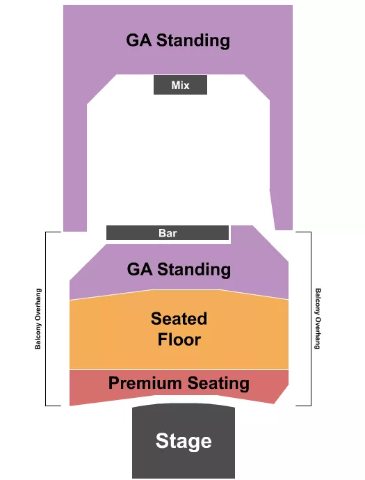ENDSTAGE GA 3 Seating Map Seating Chart