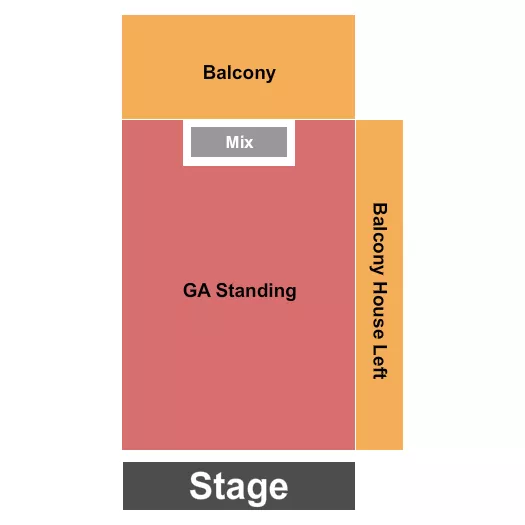 DANCE GAVIN DANCE 2 Seating Map Seating Chart
