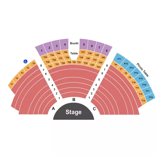 END STAGE Seating Map Seating Chart