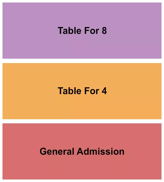 THE CADILLAC PAXTON GA TABLES Seating Map Seating Chart