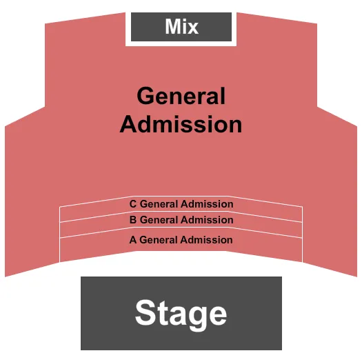 GENERAL ADMISSION A B C Seating Map Seating Chart