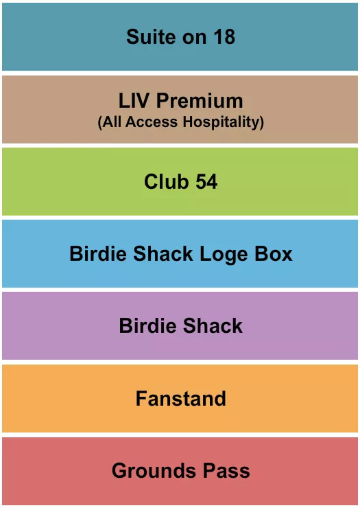 THE CARDINAL AT SAINT JOHNS RESORT LIV GOLF Seating Map Seating Chart