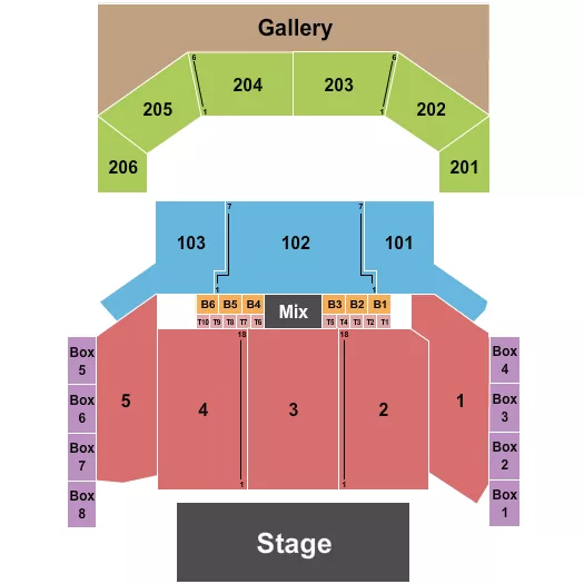 THE CHELSEA THE COSMOPOLITAN OF LAS VEGAS ENDSTAGE BOXES GA GALLERY Seating Map Seating Chart
