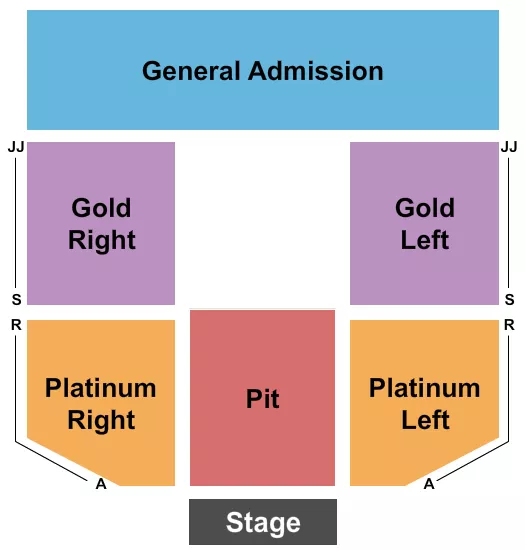 THE CHIEFS EVENT CENTER AT SHOSHONE BANNOCK CASINO ENDSTAGE GA PIT 2 Seating Map Seating Chart