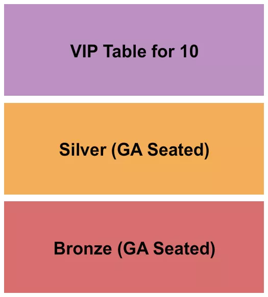 BRONZE SILVER TABLE Seating Map Seating Chart