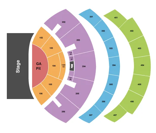 KEITH URBAN Seating Map Seating Chart