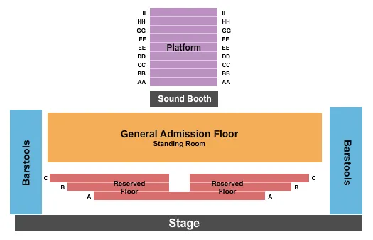 ELECTRIC HOT TUNA Seating Map Seating Chart