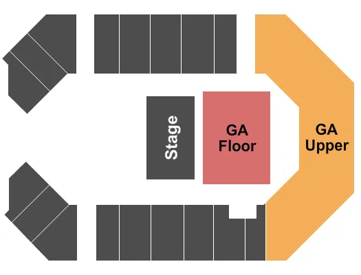 THE CORBIN ARENA KY GA FLOOR GA UPPER Seating Map Seating Chart
