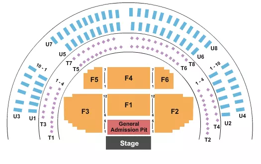 ENDSTAGE GA PIT Seating Map Seating Chart