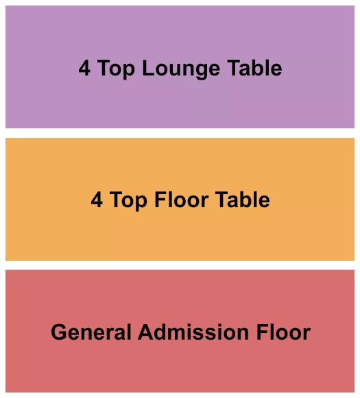 THE CRITERION OKLAHOMA CITY GA FLOOR TABLES Seating Map Seating Chart