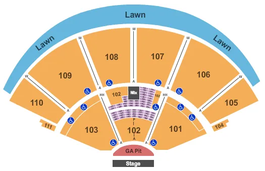 ENDSTAGE GA PIT Seating Map Seating Chart