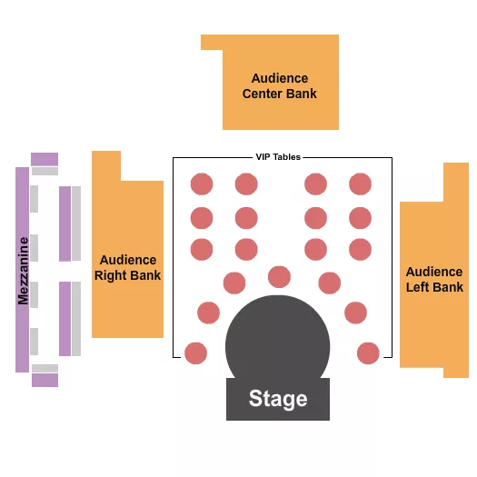 ENDSTAGE W VIP TABLES Seating Map Seating Chart