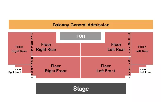THE DISTRICT SIOUX FALLS ENDSTAGE GA BALCONY Seating Map Seating Chart