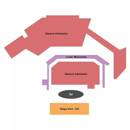 THE EASTERN GA ENDSTAGE CLUB Seating Map Seating Chart