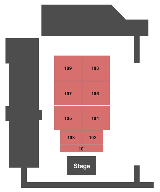 END STAGE Seating Map Seating Chart