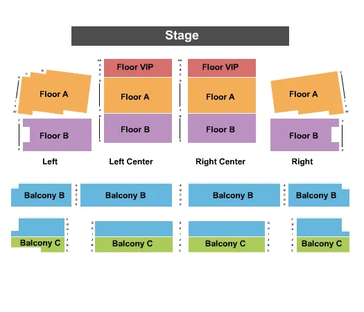 ENDSTAGE Seating Map Seating Chart