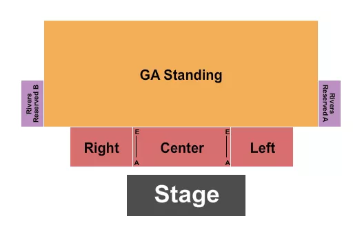 ENDSTAGE GA 2 Seating Map Seating Chart
