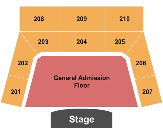 THE FACTORY CHESTERFIELD END STAGE GA FLOOR Seating Map Seating Chart