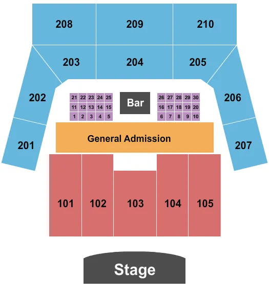 THE FACTORY CHESTERFIELD ENDSTAGE RESERVED Seating Map Seating Chart