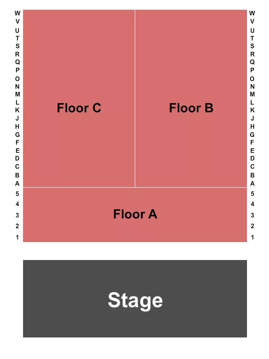 ENDSTAGE RESERVED 2 Seating Map Seating Chart