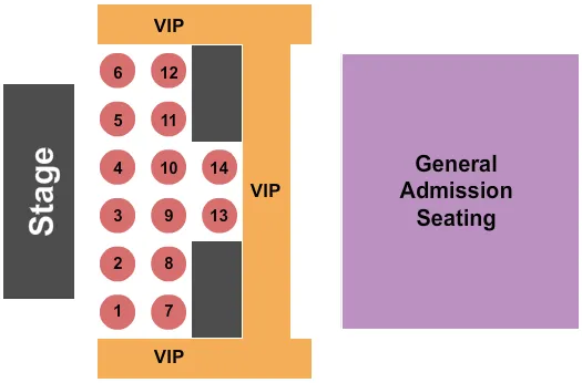 THE FILLMORE NEW ORLEANS BURLESQUE Seating Map Seating Chart