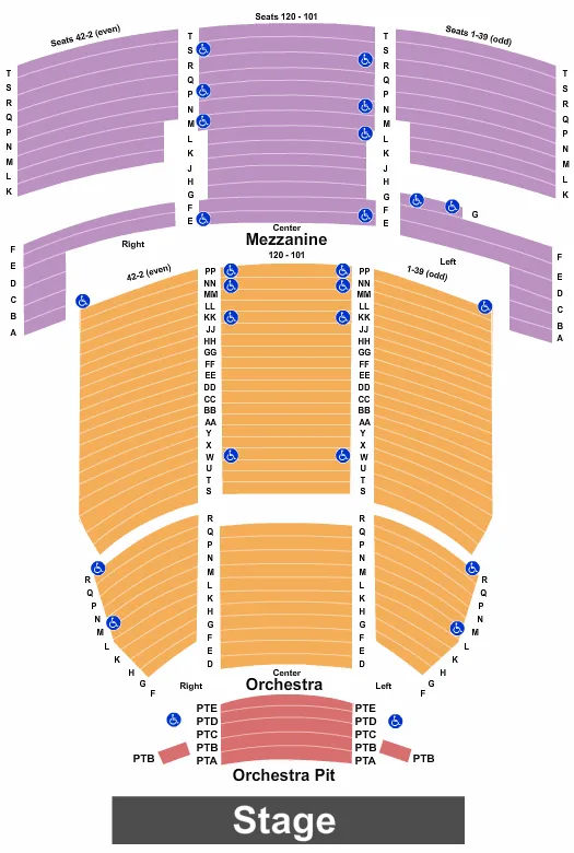 END STAGE Seating Map Seating Chart