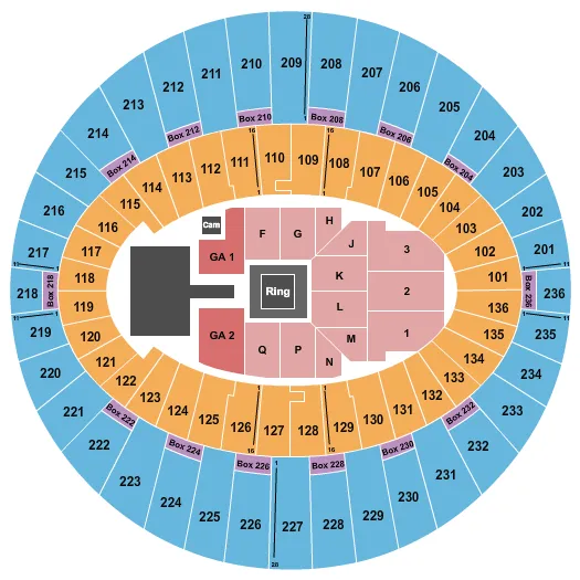 BOXING 2 Seating Map Seating Chart