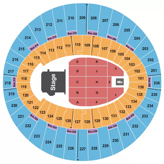 JINGLE BALL Seating Map Seating Chart