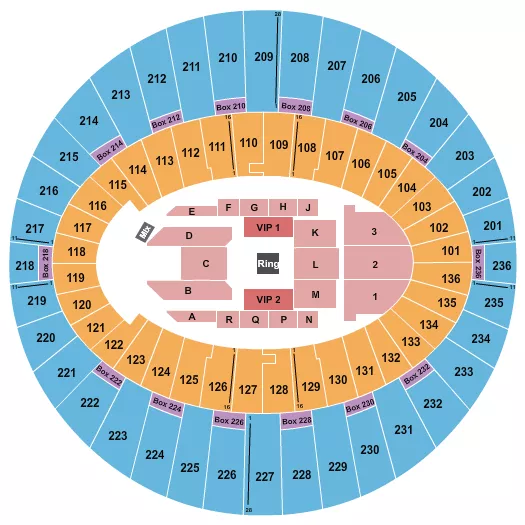 BOXING 3 Seating Map Seating Chart