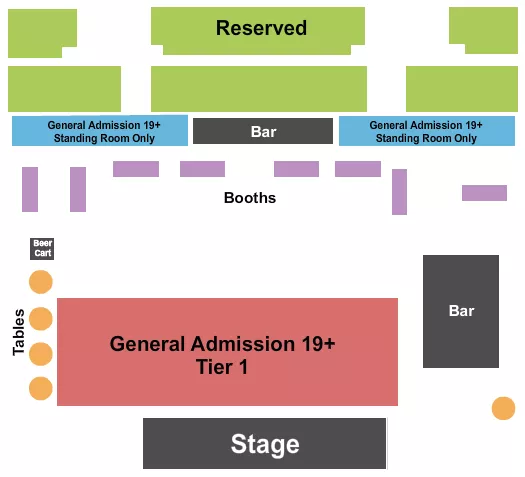 THE GRAND SUDBURY ENDSTAGE GA FLOOR Seating Map Seating Chart