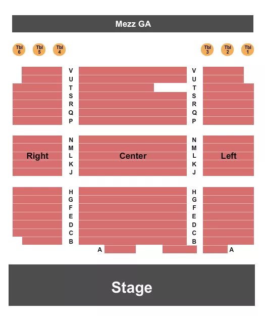 ENDSTAGE WITH TABLES Seating Map Seating Chart
