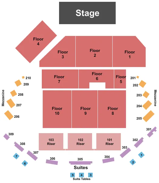 JOSH GROBAN Seating Map Seating Chart
