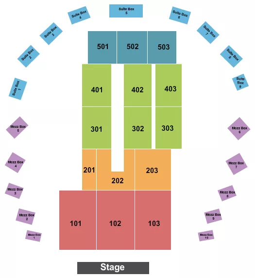 ENDSTAGE 100S 500S Seating Map Seating Chart