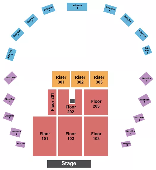 ENDSTAGE 2 Seating Map Seating Chart