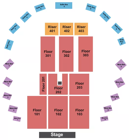 ENDSTAGE 5 Seating Map Seating Chart