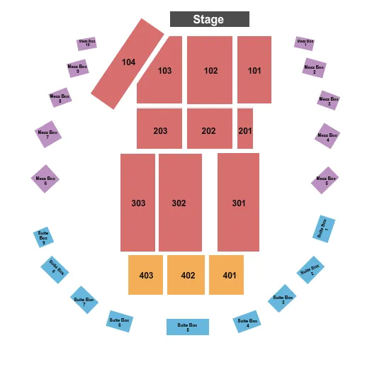 ENDSTAGE Seating Map Seating Chart