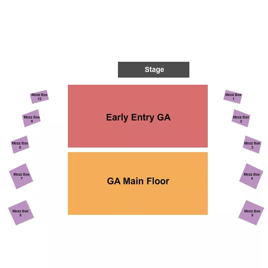 GA BOXES Seating Map Seating Chart
