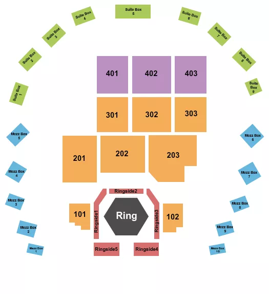 MMA Seating Map Seating Chart