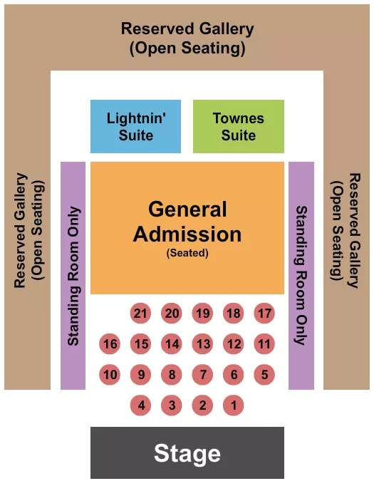 ENDSTAGE GA TABLES 2 Seating Map Seating Chart