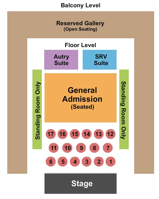 ENDSTAGE TABLES Seating Map Seating Chart