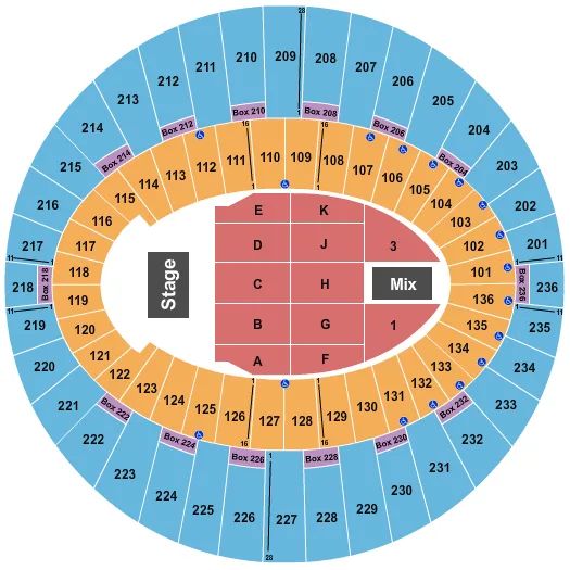 ENDSTAGE 1 Seating Map Seating Chart