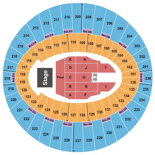 ENDSTAGE GA FLOOR 3 Seating Map Seating Chart
