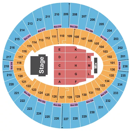 ENDSTAGE RSV Seating Map Seating Chart