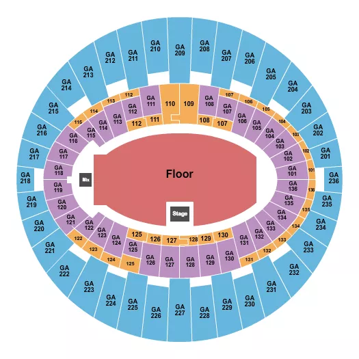 FOUR TET Seating Map Seating Chart
