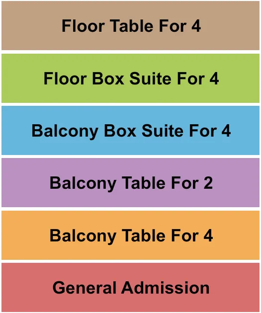 THE KING OF CLUBS COLUMBUS GA BALCONY FLOOR Seating Map Seating Chart