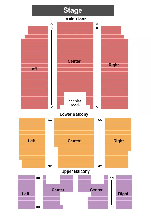 END STAGE Seating Map Seating Chart