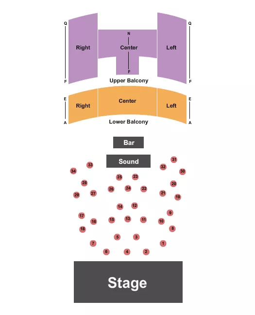 THE LINCOLN CHEYENNE ENDSTAGE TABLES RESERVED BALC Seating Map Seating Chart