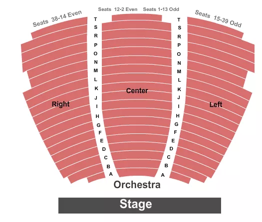 END STAGE Seating Map Seating Chart